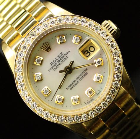 ladies 18k gold rolex datejust president watch|Rolex lady Datejust 18k gold.